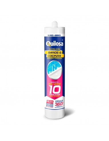 Mastic silicone spécial cuisine et salles de bain - Quilosa