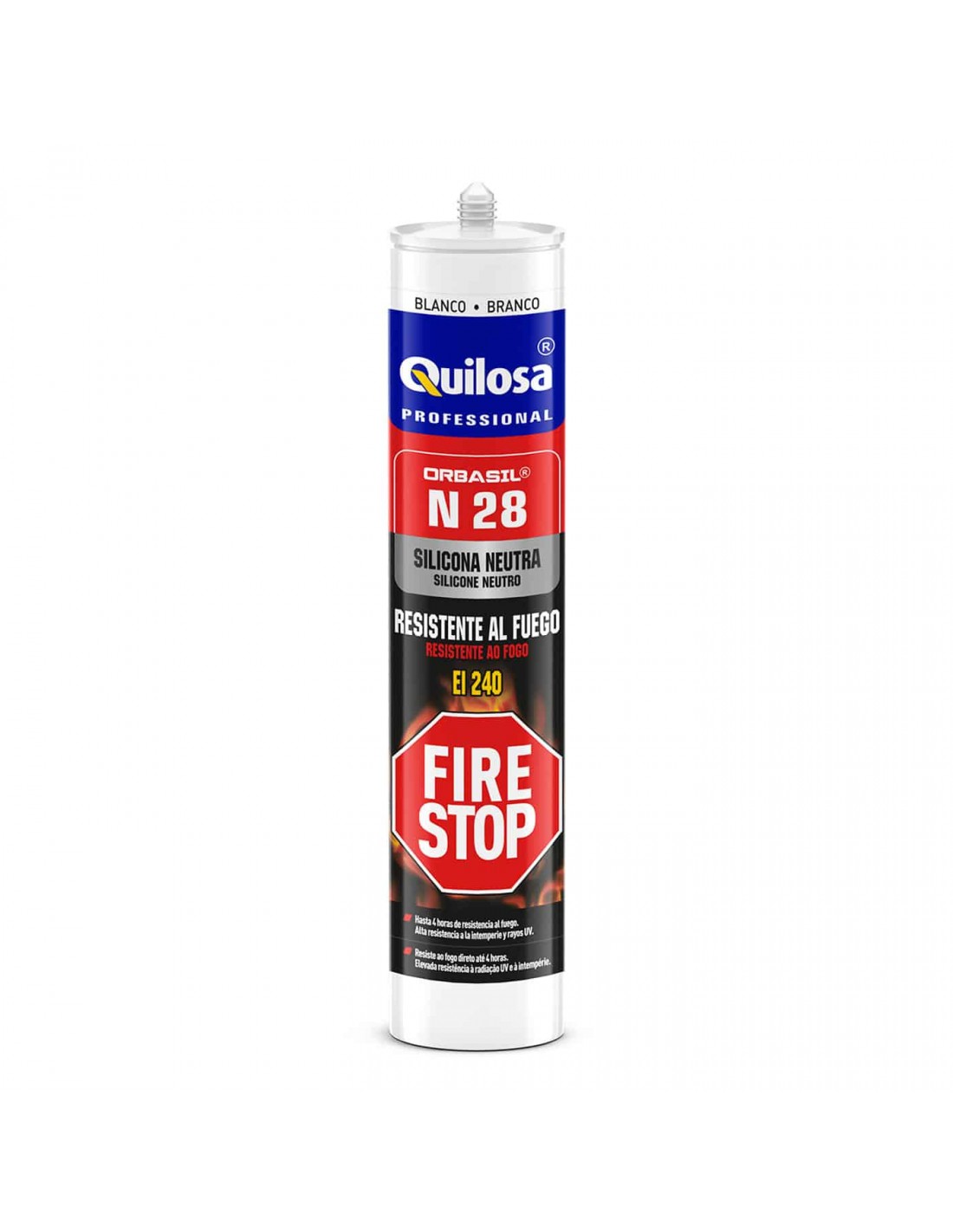 Mastic silicone neutre résistant au feu – N-28 FIRE STOP - QUILOSA