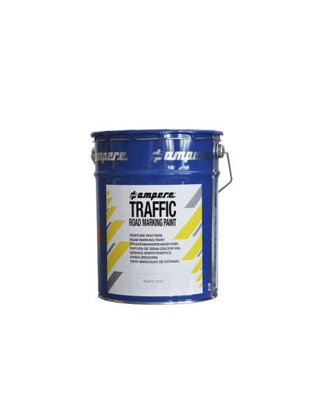 KIT PEINTURE ROUTIÈRE 5L BLANC (RAL 9016) ET SOLVANT 1L - AMPERE TRAFFIC ROAD MARKING PAINT®