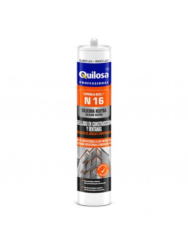 Mastic silicone neutre Label SNJF - Translucide - Construction et scellement des menuiseries - N 16 - QUILOSA